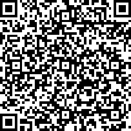 A dense QR code with black and white patterns.